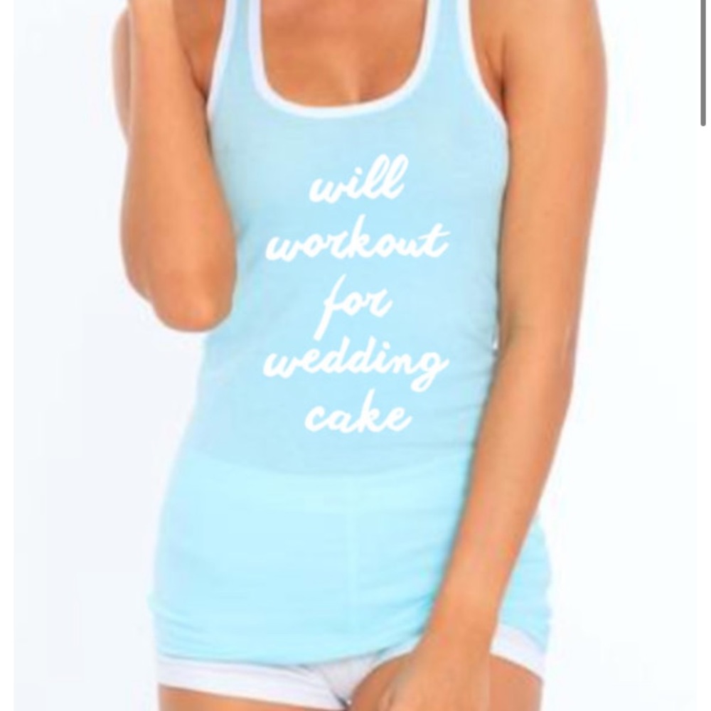 LAST CALL 🤍👰🎂Will Workout for Wedding Cake Tank